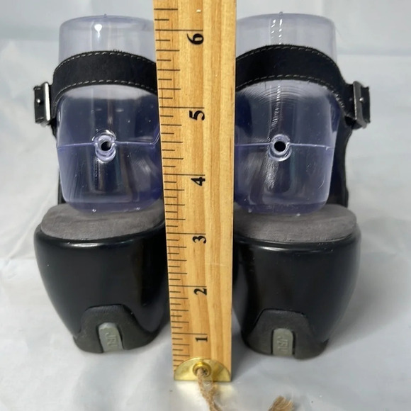 JBU Monica Black Peep Toe Slingback Clogs Adventure On Cutout Size 6.5M - Picture 12 of 14